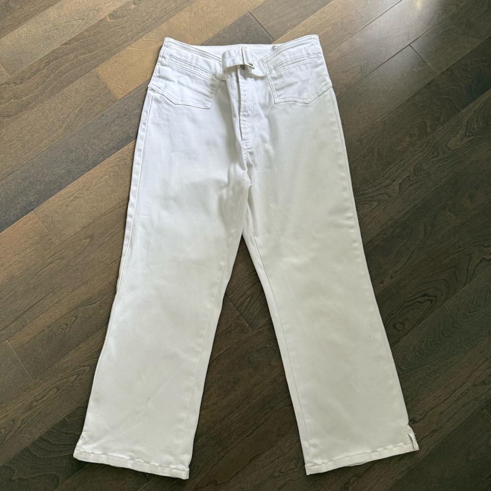 Live a Little White High-Rise Capris